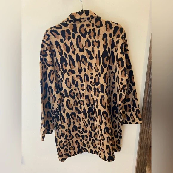 DemyLee x J. Crew Leopard Coatigan - Picture 3 of 3